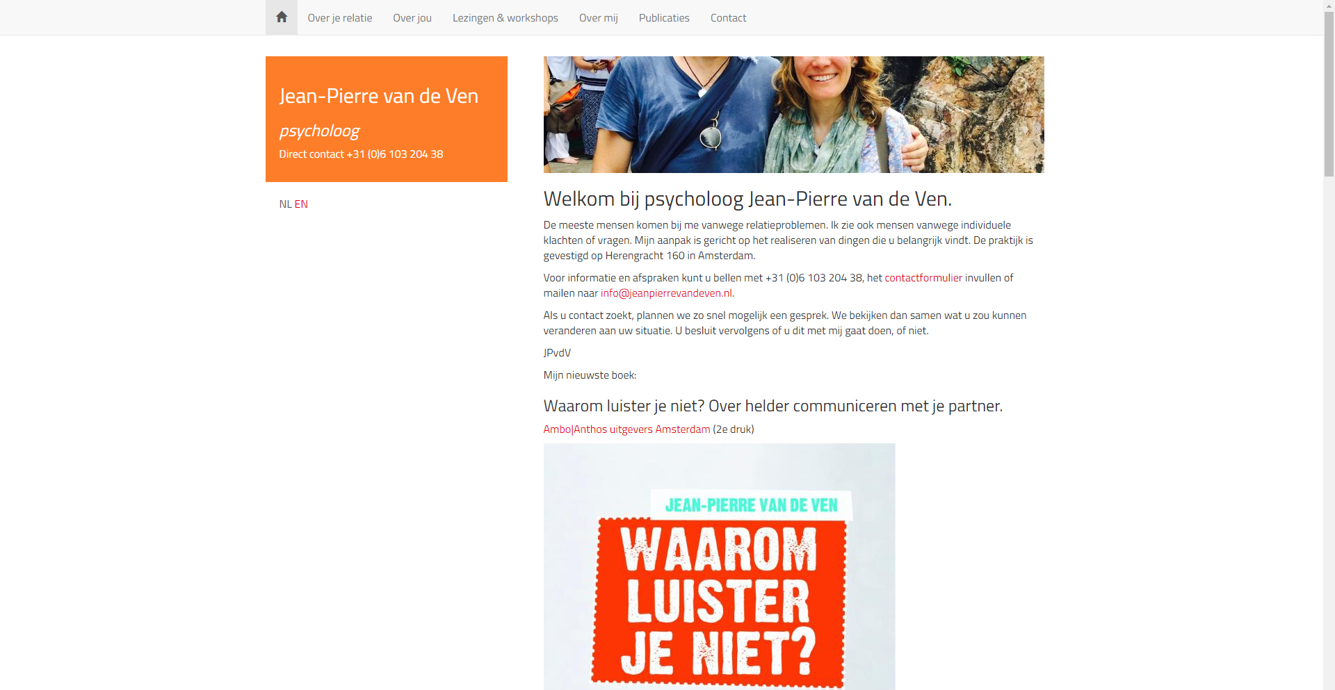 Website Jean-Pierre van de Ven | Psycholoog - Site in a Second
